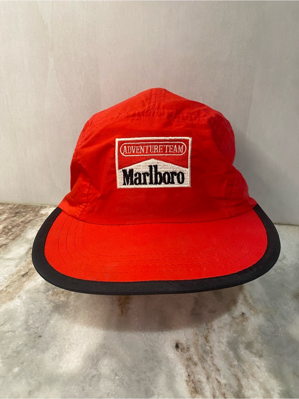 Marlboro Adventure Team Vintage 90s Red 5 Panel Strapback Hat LIKE NEW